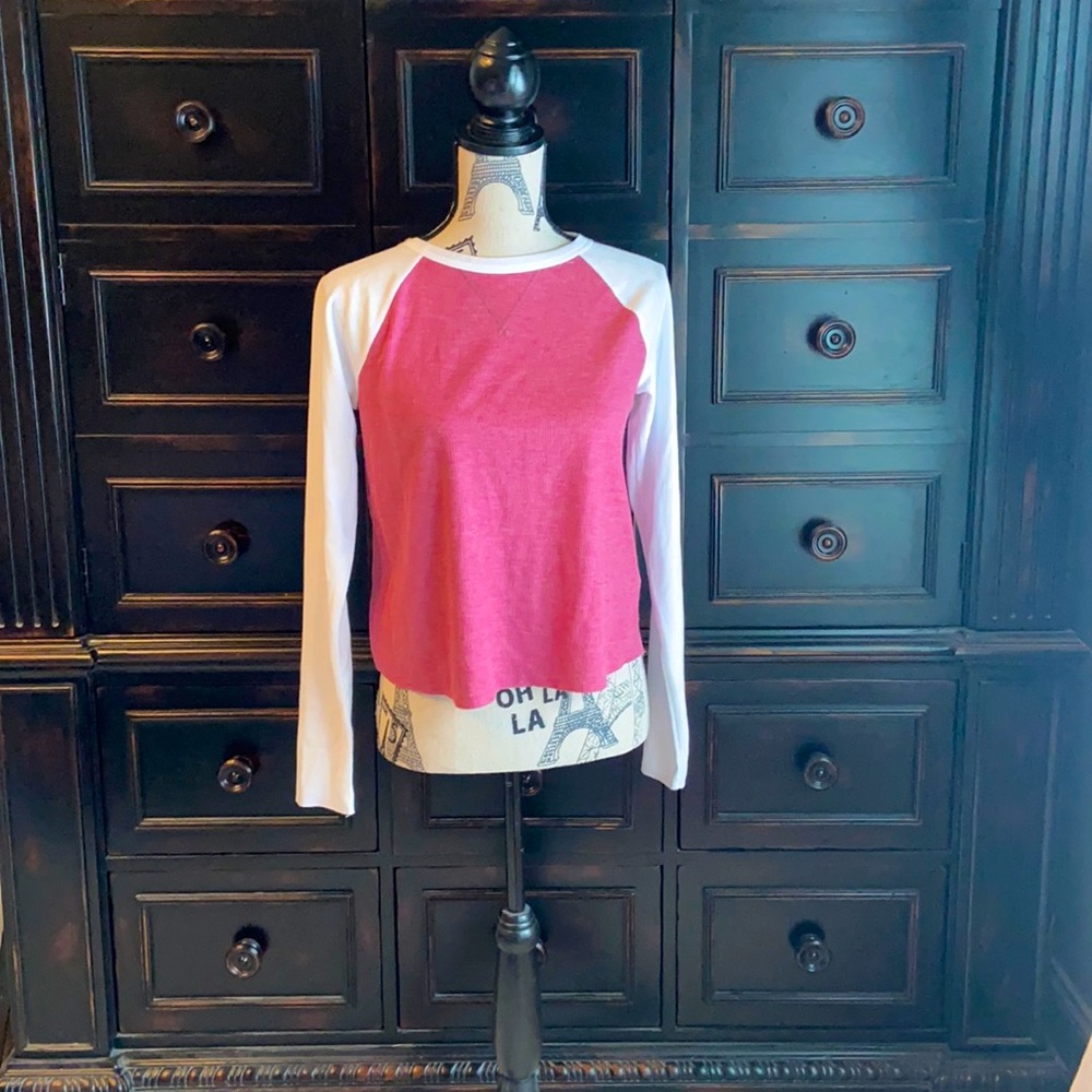 Mauve and white top for girls size XS